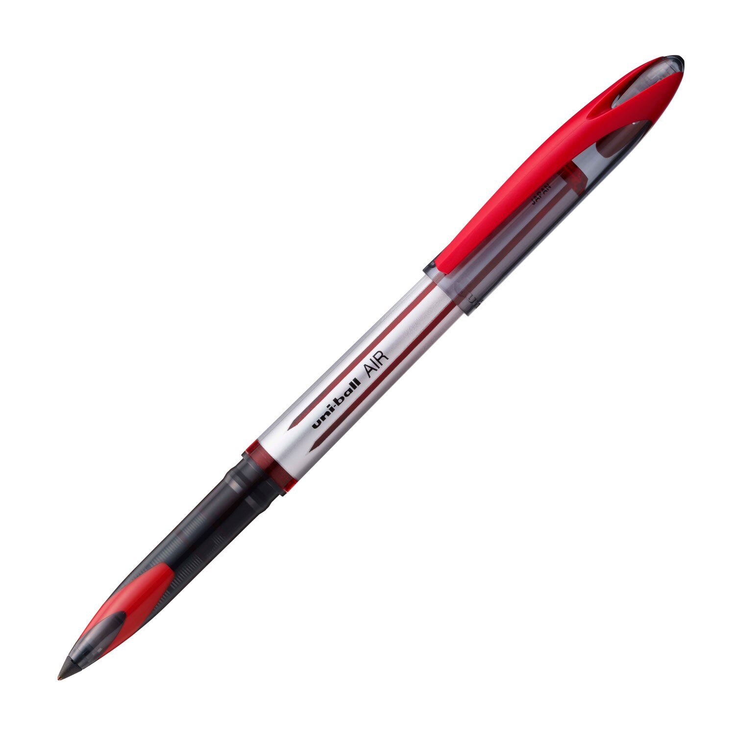 Roller 0.7mm Uni-Ball UBA-188-L AIR, corp alb/cerneala rosie